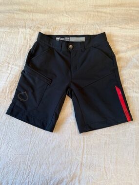 Helly Hansen Black Cargo Shorts with Aspen/Snowmass logo